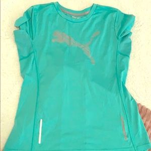 Puma Turquoise Dri-fit Top
